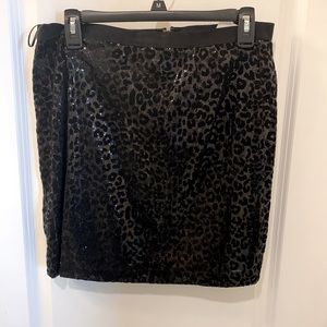 Leopard sparkle skirt